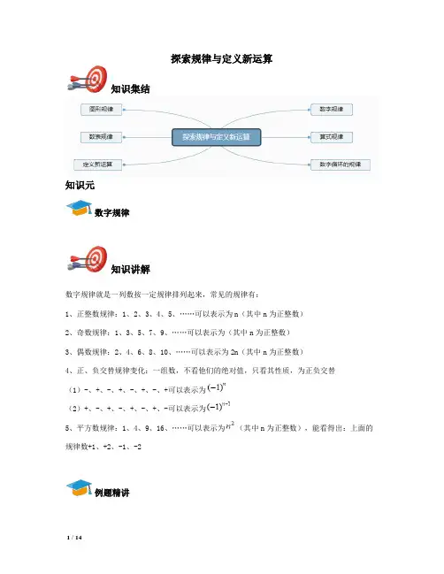 【精品初一复习课件】探索规律与定义新运算