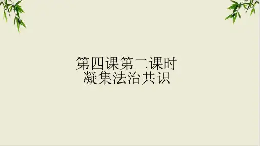 新部编版ppt_九年级道德与法治上册第四课凝聚法治共识