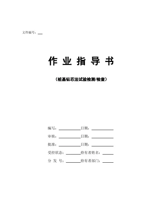13桩基钻芯法试验检测检查