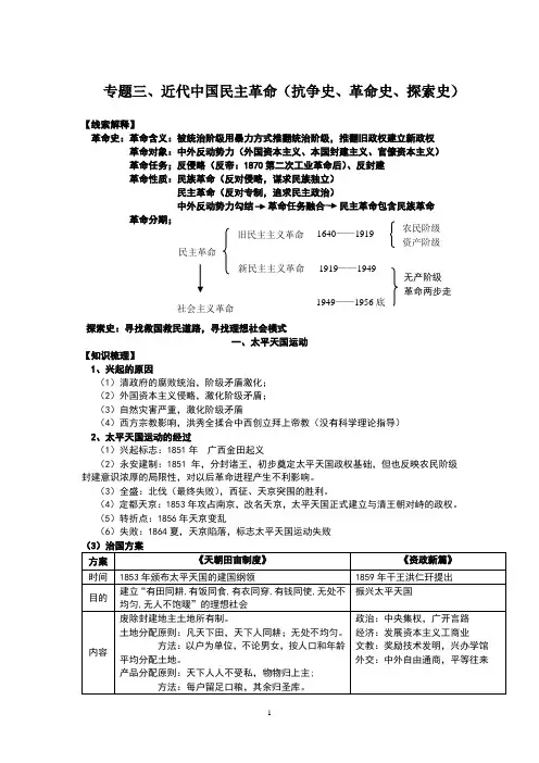 高一历史专题三人民版