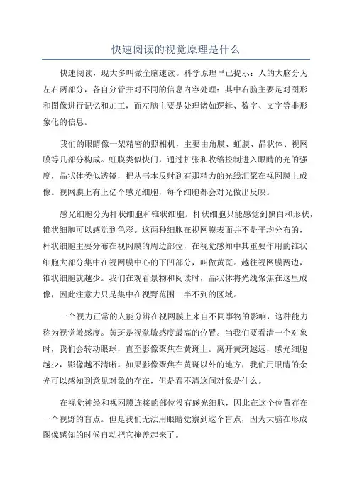 快速阅读的视觉原理是什么