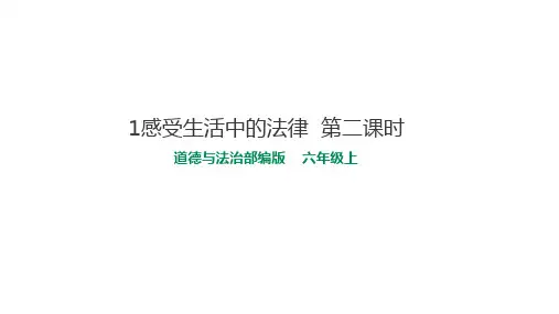 (人教部编版)感受生活中的法律第二课时六年级上册道德与法治(完美版)PPT课件