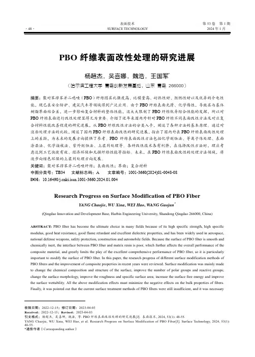 PBO_纤维表面改性处理的研究进展