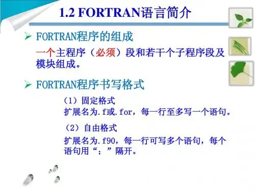 Fortran PPT课件1(FORTRAN程序语言简介)