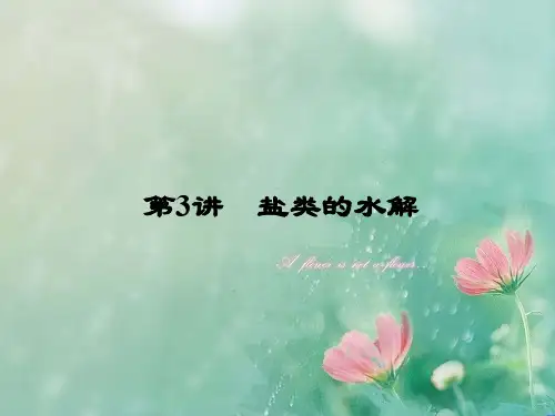 高考化学一轮复习-盐类的水解(精) 精品优选公开课件