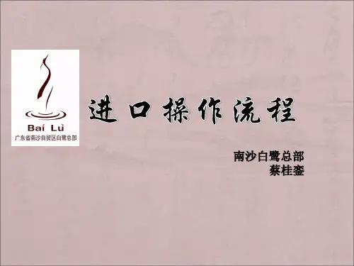 进口操作流程图解