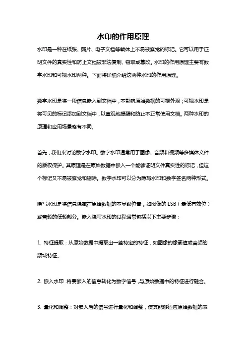 水印的作用原理