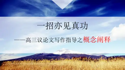 议论文写作指导之概念阐释