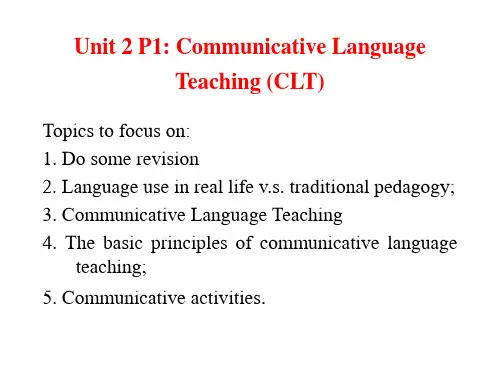 Unit 2 12.4 p1 Communicative Language Teaching(2012)
