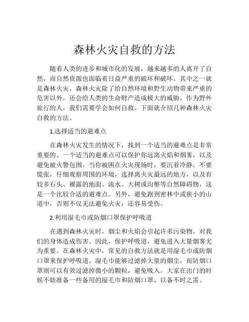 森林火灾自救的方法