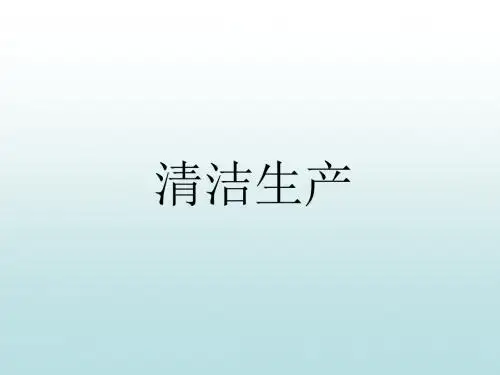 清洁生产培训课件(PPT 36张)