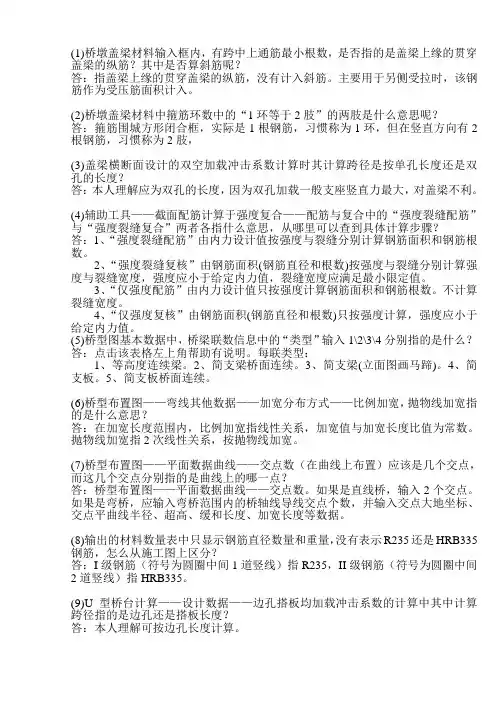 2011桥梁通专家答疑(二)