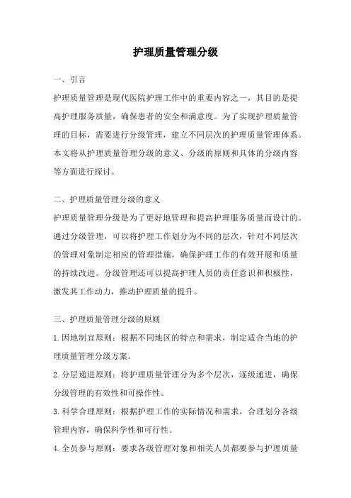 护理质量管理分级