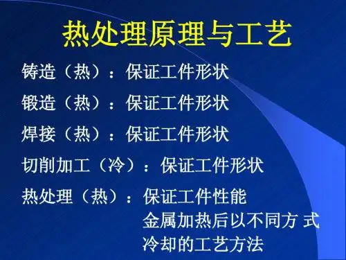 热处理原理与工艺