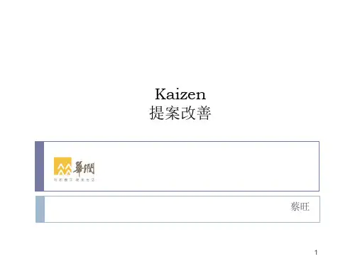【VIP专享】2Kaizen提案改善