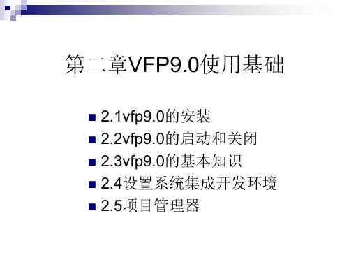 2.vfp9.0使用基础
