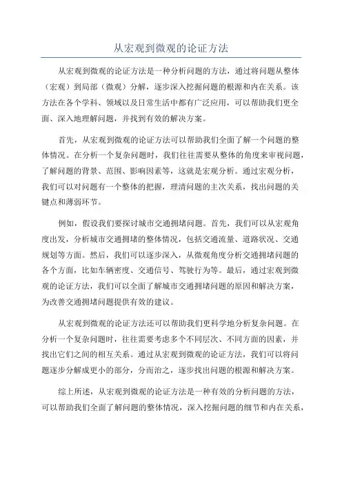 从宏观到微观的论证方法