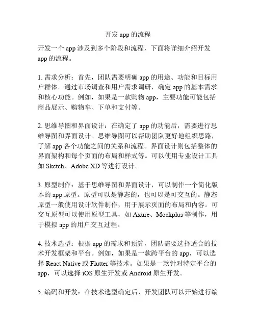 开发app的流程
