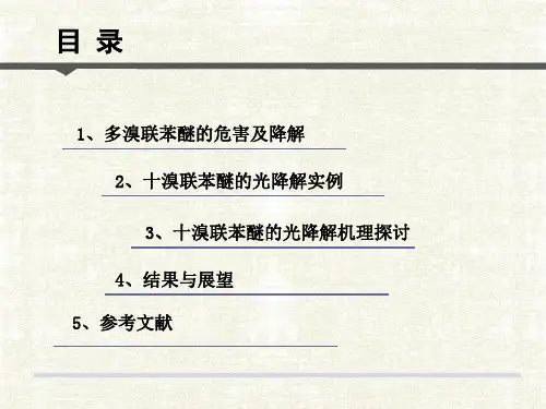 环境有机化学十溴联苯醚的光降解