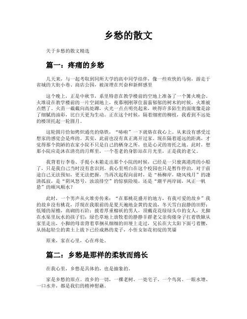 乡愁的散文