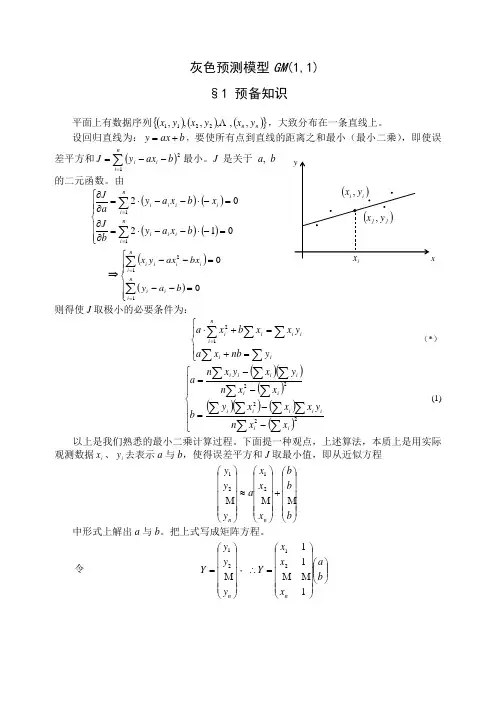 灰色预测模型GM