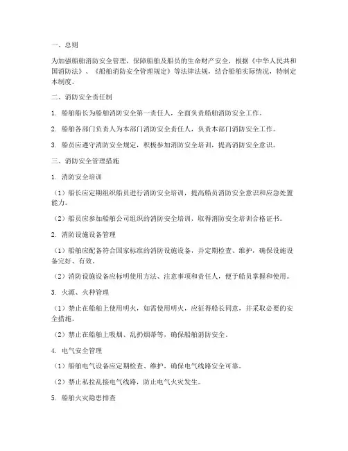 船舶内部消防安全管理制度