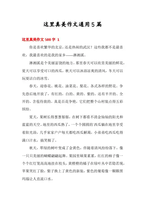 这里真美作文通用5篇