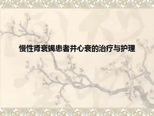 慢性肾衰竭患者并心衰的治疗与护理PPT课件