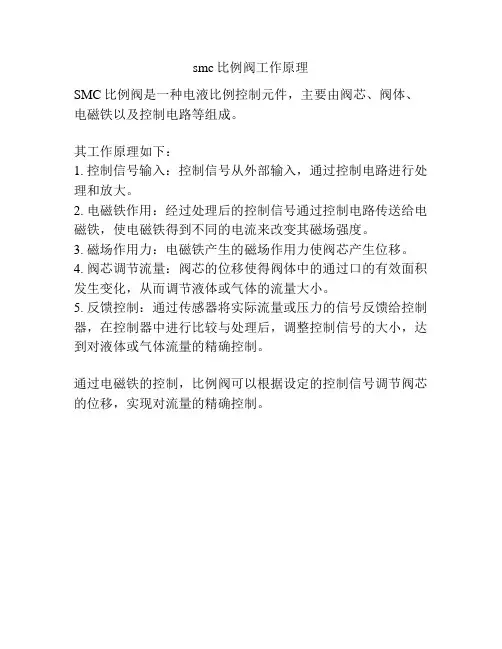 smc比例阀工作原理