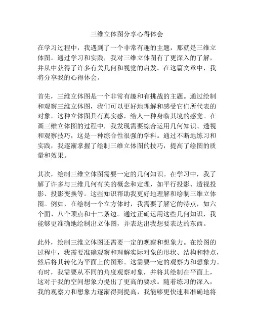 三维立体图分享心得体会