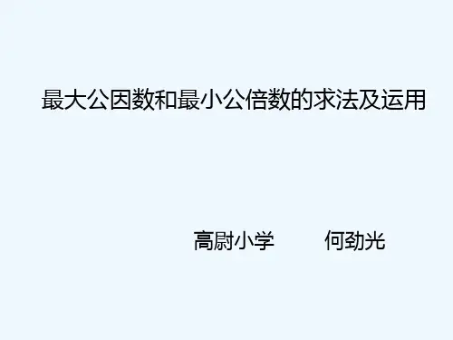 数学人教版六年级下册求最大公因数、最小公倍数方法