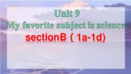 人教版英语七年级上册Unit9sectionB(1a-1d)课件