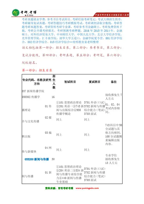 2015年北京师范大学新闻与传播专硕MJC考研辅导班真题参考书模拟押题解析
