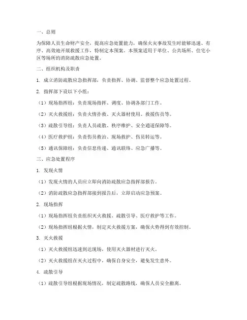 消防疏散应急预案处置程序