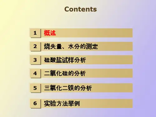 硅酸盐的分析