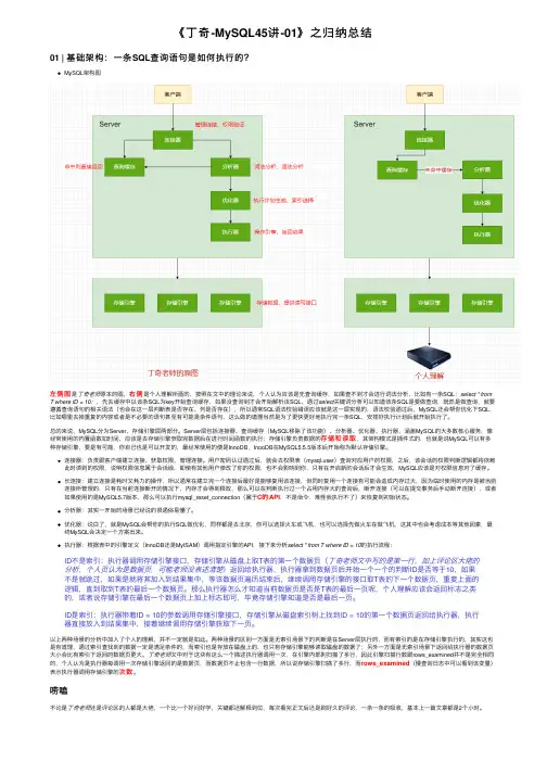 《丁奇-MySQL45讲-01》之归纳总结