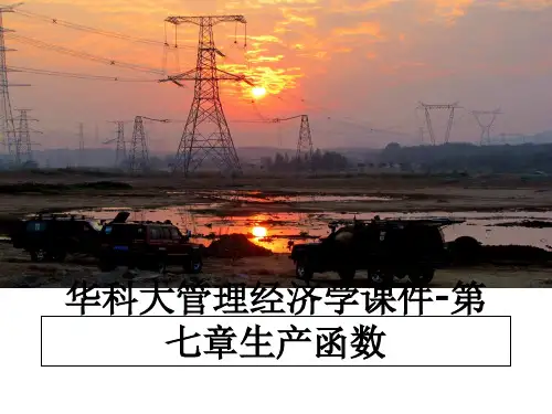 最新华科大经济学课件-第七章生产函数ppt课件