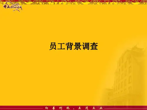 员工背景调查 ppt课件