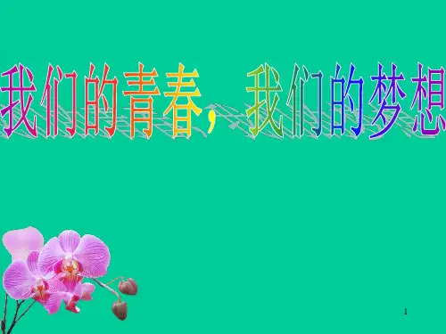 高中心理健康教育 我们的青春,我们的梦想 课件