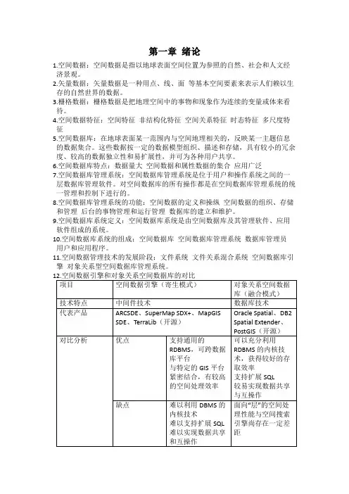 空间数据库管理系统概论