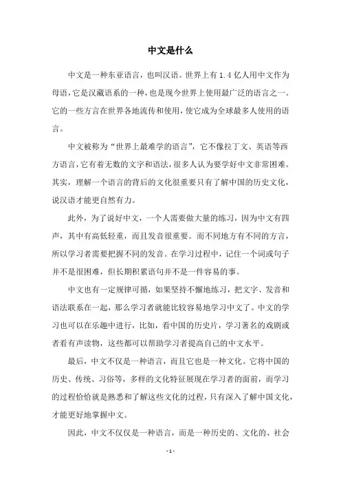 中文是什么