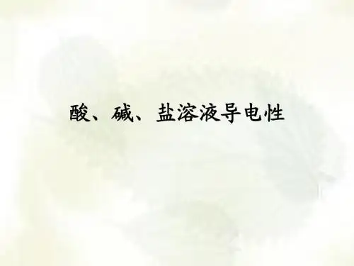 中考化学第一节 酸、碱、盐溶液的导电性