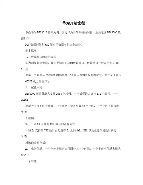 华为开站流程