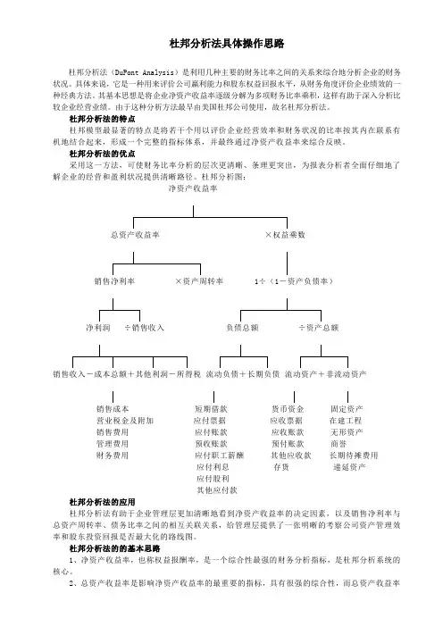 杜邦分析法具体操作思路