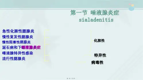 口腔医学专业《第九章 第一节唾液腺疾病--慢性阻塞性腮腺炎》