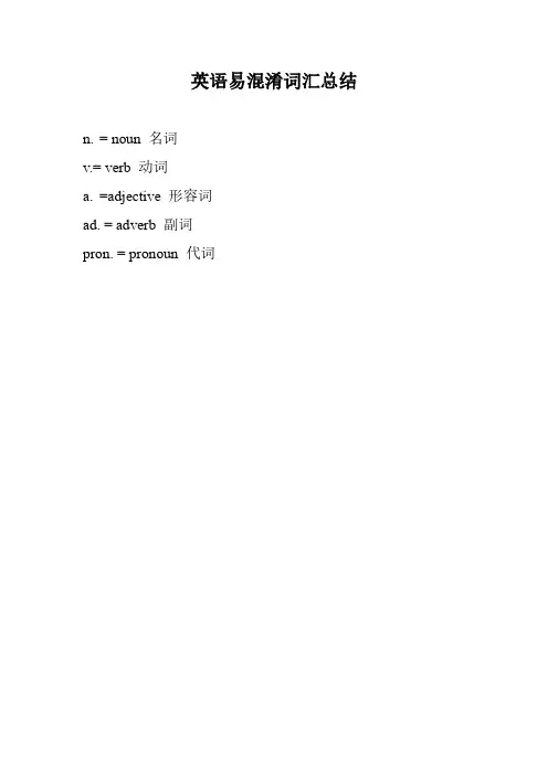 160组专四专八英语易混淆词汇总结