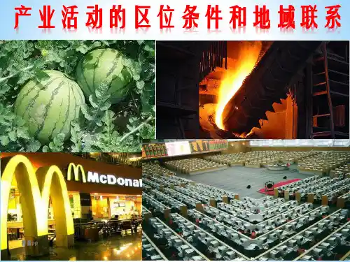 产业活动的区位条件和地域联系