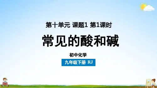 人教版九年级化学下册 第10单元 课题1 常见的酸和碱(第一课时)教学课件PPT初中公开课