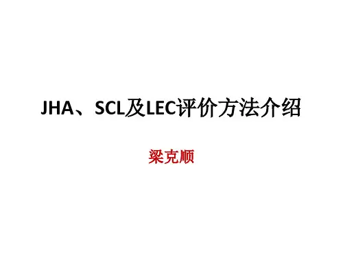 JHA及SCL评价方法介绍LKS