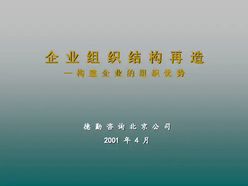 企业组织结构再造从而构建组织的优势(ppt 45)